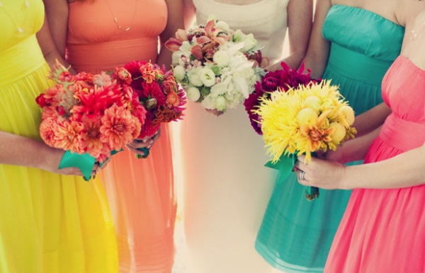 Цвета платьев подружек невесты
