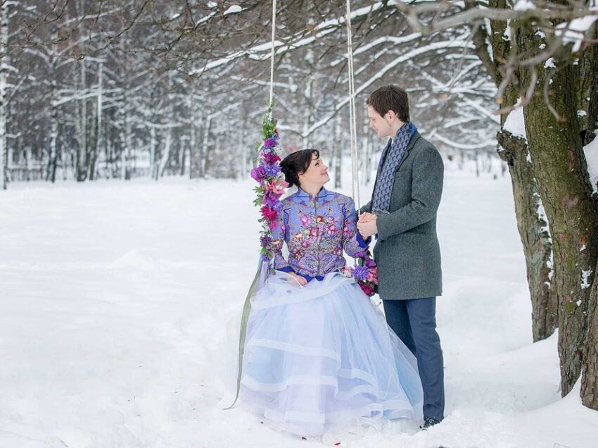 Февральская свадьба: белоснежная зимняя романтика